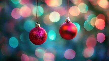 Festive Christmas Ornaments Gleam.