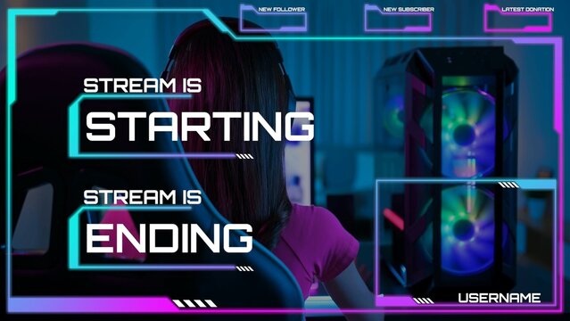 Gradient Stream Elements Gaming Overlay Bundle
