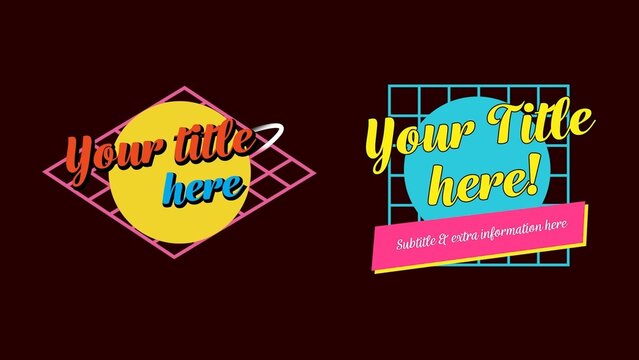 Pop Art Retro Title Pack