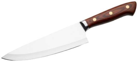 Chef's Knife on a Plain Background, transparent background png