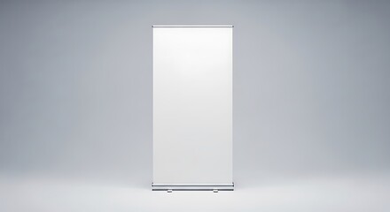 Modern white retractable banner stand mockup for advertising and promotions