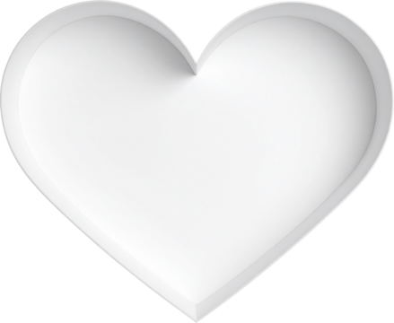 Cut-Out Heart Symbol Icon (Transparent Background) - Powered by Adobe