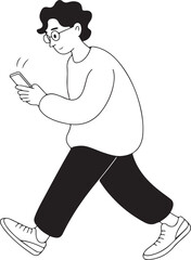 Person Pointing and Walking