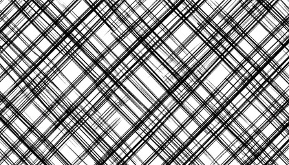 Abstract Black White Crosshatch Lines.