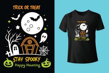 Happy halloween t shirt design