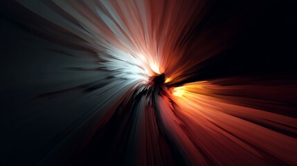 Abstract explosion background with radial motion blur effect and vibrant colors creating a sense of speed and energy in a futuristic design concept