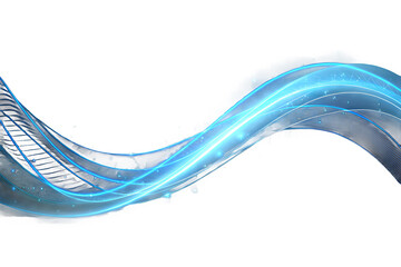 Modern Flowing Blue Wave PNG