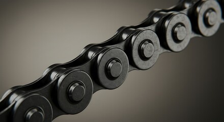 Shiny Bicycle Chain in Studio Light