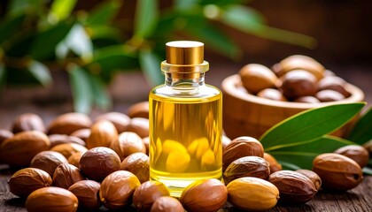 Golden oil nestled amongst seeds