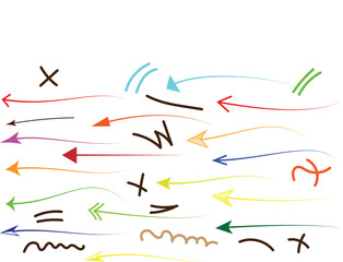 Vector illustration of flying arrows silhouettes in a nature-inspired design