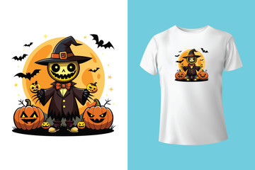 Happy halloween silhouette t shirt design