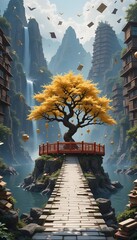 chinese pavilion in the park