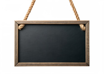 Chalkboard Hanging sign isolated on a transparent background.