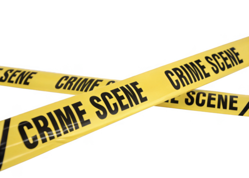 Crime Scene Tape isolated on a transparent background.