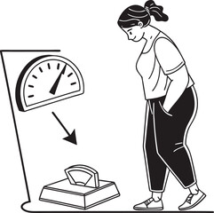 fat women check her weight vector