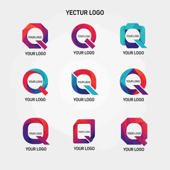 A diverse collection of modern, abstract, and geometrically inspired logo designs featuring the letter Q, ideal for various business branding and corporate identity needs.