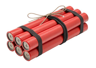 Dynamite isolated on a transparent background.