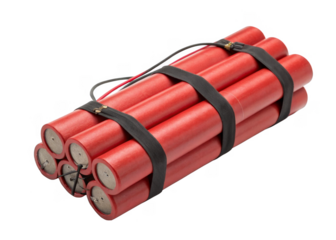 Dynamite isolated on a transparent background.