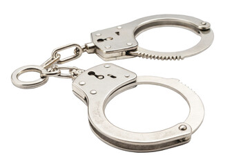 Handcuff isolated on a transparent background.