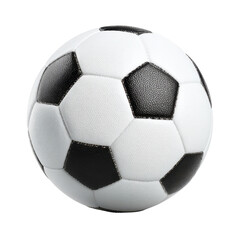 Obraz premium Classic black and white soccer ball with textured panels sport game, Isolated On Png Transparent Background