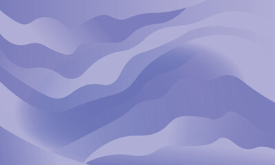 Abstract Lavender Vector Background with Wavy Lines and Gradient Shading Design
