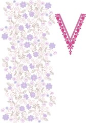 Ikat Floral Paisley Embroidery on White Background. Ikat Ethnic Oriental Seamless Pattern
