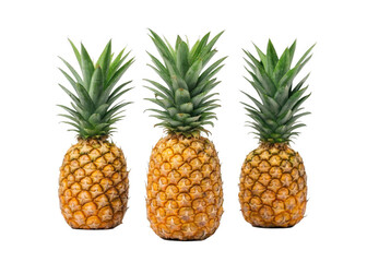 Pineapples isolated on a transparent background.