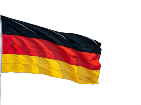 flag of germany isolated on white backgrund