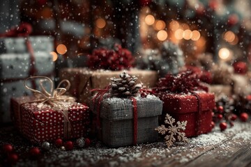 Christmas gifts background image for design
