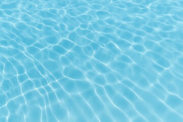 Clear Blue Water Ripple Texture Background in Horizontal Orientation, Fresh Liquid Surface for Summer, Spa and Creative Design