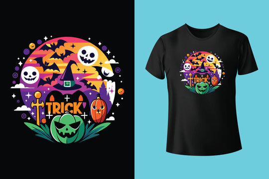 Beware of the cat Halloween theme design Halloween t shirt design