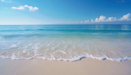Fototapeta premium Crystal Clear Shallow Waves on Tropical Sandy Beach