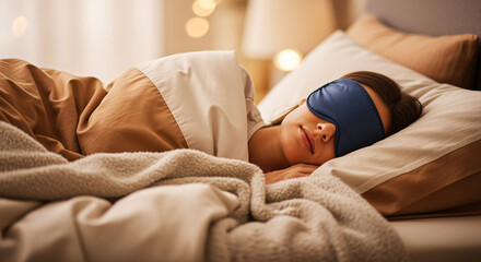 Relaxing wellness sleep routine at home cozy bedroom lifestyle content peaceful environment serene viewpoint