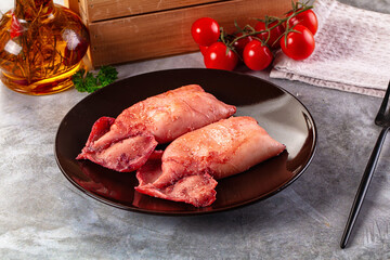 Delicous roasted calamari with protein