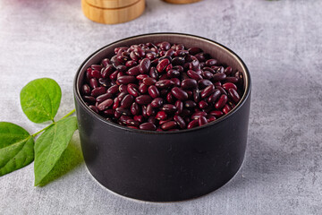 Raw dry uncooked red beans