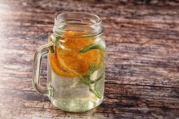 Orange cold lemonade with tarragon