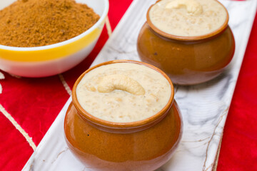 Payasam made with jaggery, rice and milk. Famous dessert during the festival 