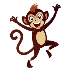a-playful-cartoon-monkey-silhouette--rendered-in-a .eps vector design