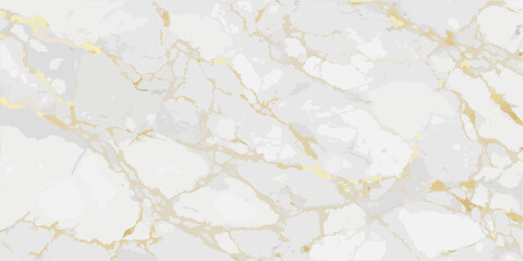 Elegant White Marble Texture with Gold Veins