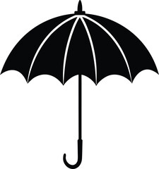 Obraz premium Simple umbrella silhouette on white background
