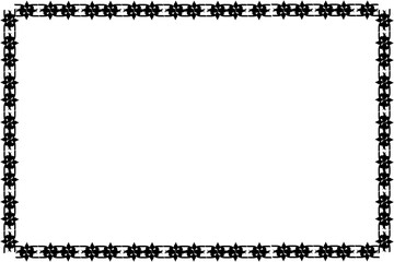 Fototapeta premium Unique Black Frame, Photo Frame, Border Frame with White Background, Amaizing Frame, Unique Frame