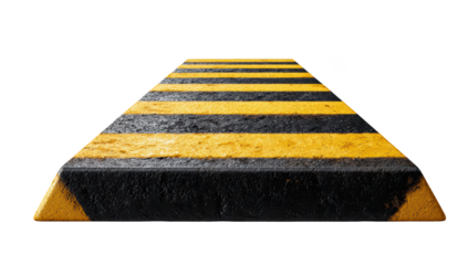 Yellow and black textured pedestrian walkway, with a dark background