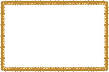 Unique Golden Frame, Photo Frame, Border Frame with White Background, Amaizing Frame, Unique Frame