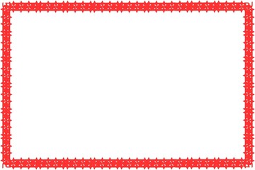 Unique Red Frame, Photo Frame, Border Frame with White Background, Amaizing Style Frame, Unique Frame