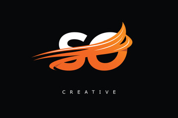 SO Dynamic Gradient Logo Modern Speed Symbol for Creative Branding & Professional Identity Design