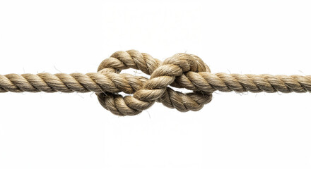 Fototapeta premium Close-up of a classic sailor’s knot highlighting rope texture and precise form.