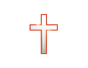 Obraz premium cross icon isolated on a transparent background.