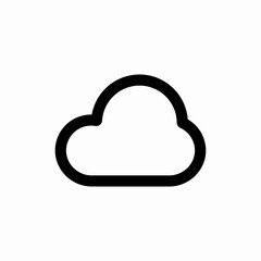 cloud storage data icon vector sign
