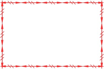 Obraz premium Simple Red Frame, Photo Frame, Unique Border Frame with White Background, Unique Simple Frame