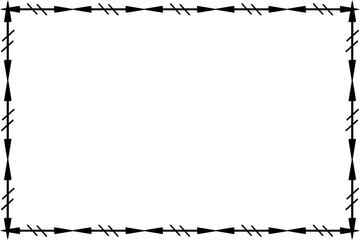 Simple Black Frame, Photo Frame, Unique Border Frame with White Background, Unique Simple Frame